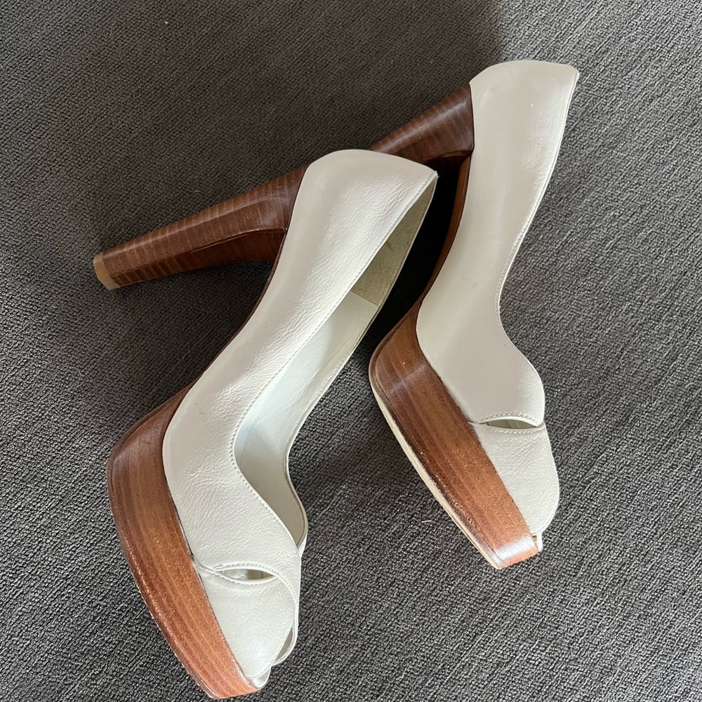 Stuart Weitzman Heels Peep toe leather sole